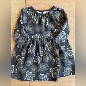 Tea girls Gray and White Floral dress